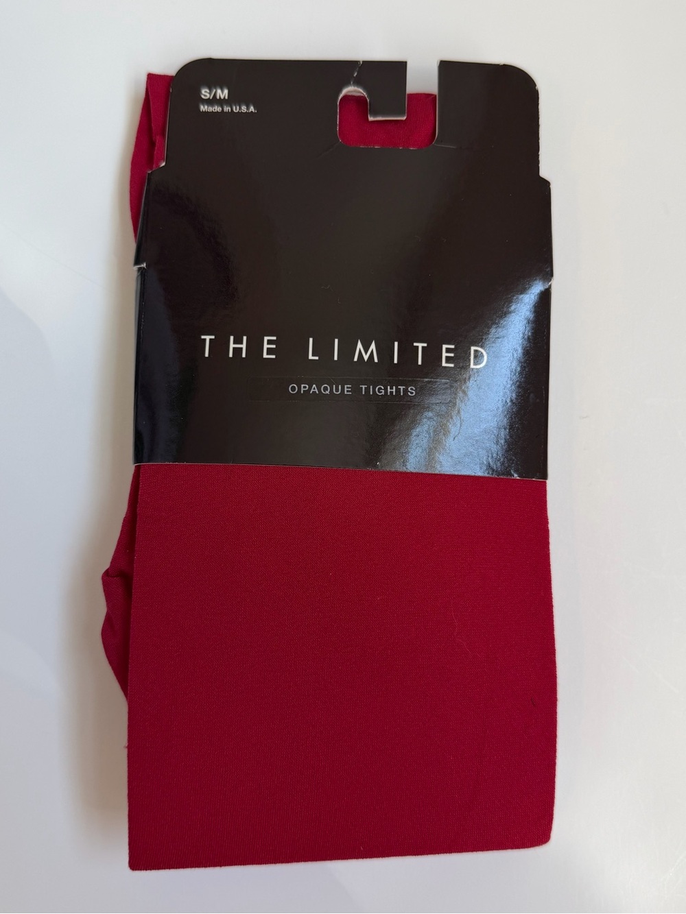 The Limited Red Opaque Tights - Berry Red